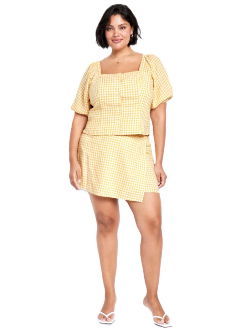 OLD NAVY High-Waisted Linen-Blend Mini Wrap Skort. Plus Size 3X
